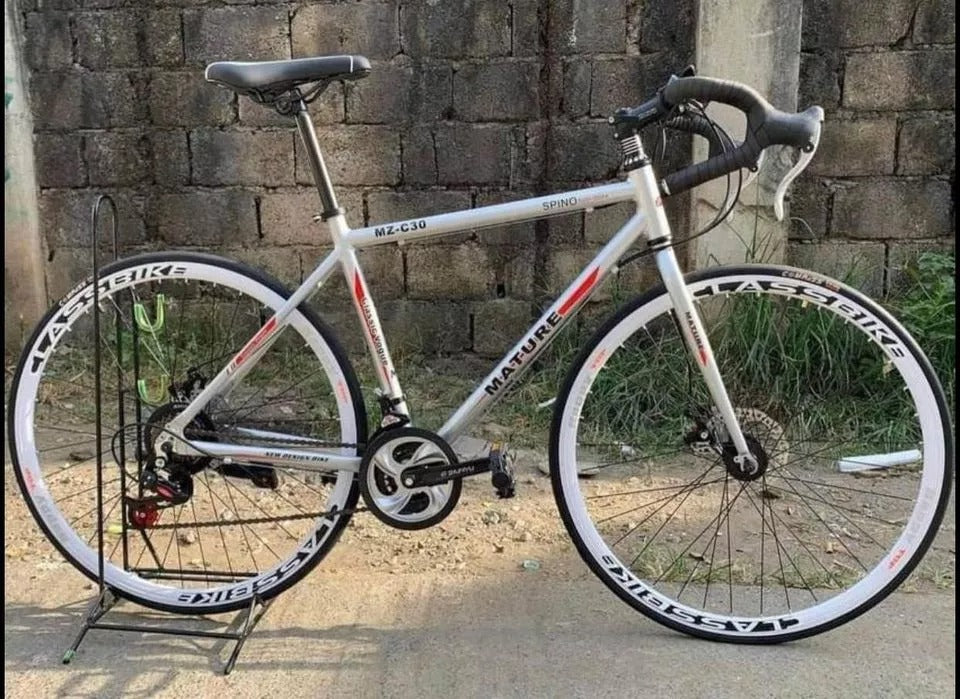 Poignée plate de vélo de route en alliage d'aluminium