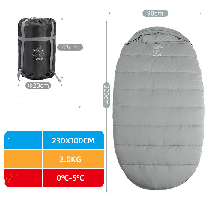 Sleeping Bag Adult Outdoor Camping Adult Winter Thickening Cold Protection Single Widening