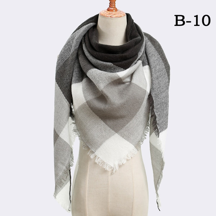 esign Women Triangles Scarf Long Scarves Shawl Autumn Winter