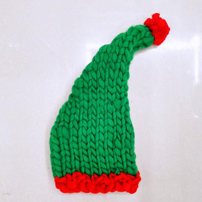Cappello di lana natalizio Cappello invernale caldo sciolto creativo lavorato a mano da Babbo Natale Cappello da genitore-figlio Felice anno nuovo