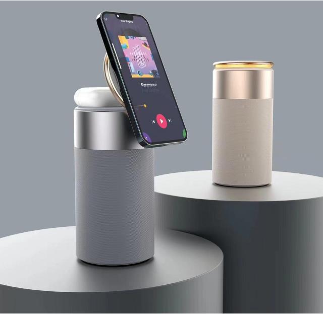 Chargeur sans fil multifonction 3 en 1 pour IPhone et AirPods, haut-parleur Bluetooth Portable avec lampe tactile pour la maison et le bureau