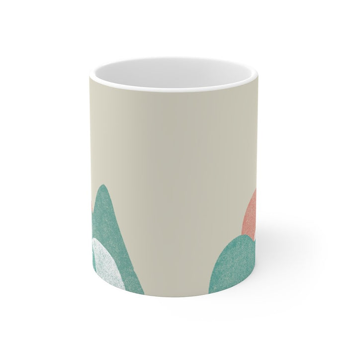 Abstract landscape coffee tea cup