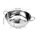 30 cm Edelstahl Hot Pot Single Layer Thicken Suppe Binaural
