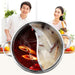 30 cm Edelstahl Hot Pot Single Layer Thicken Suppe Binaural