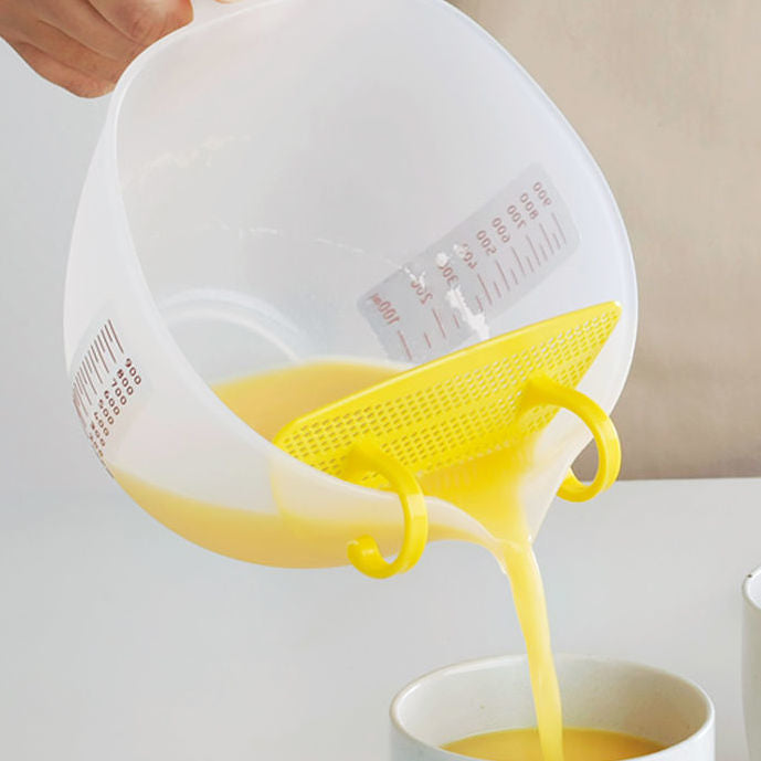 Large capacity measuring cup for beating eggs, egg liquid, filtering egg foam, baking bowl, mixing bowl, kitchen, household
