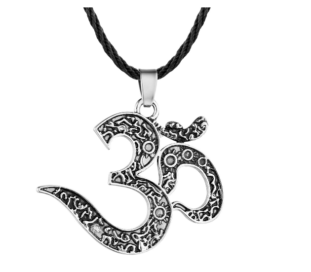 OM Necklace Ohm Jewelry OM Charm Yoga Jewelry Women Silver Ethnic Necklace Meditation Yoga Jewelry Bijoux Femme