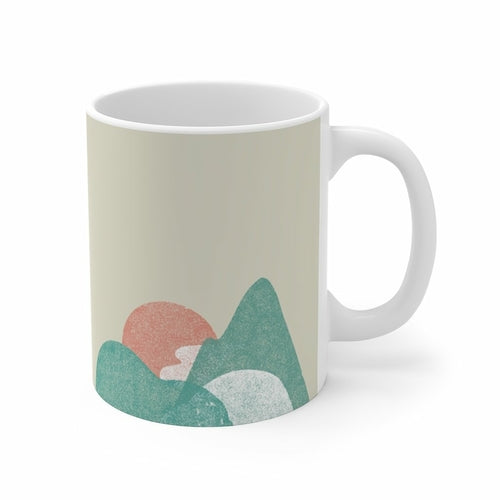 Abstract landscape coffee tea cup