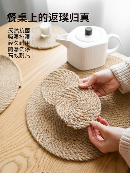 Japanese style woven thermal insulation for household use. Anti-scald protection