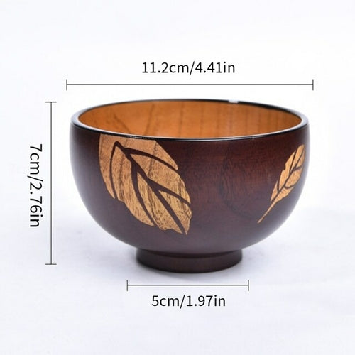 Natural Wooden Bowl Japanese Style Wooden Tableware Household Sink